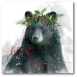 Courtside Market Let It Snow Bear Gallery Wrapped Canvas Wall Art
