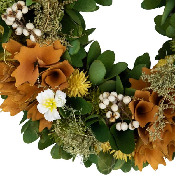 Northlight Seasonal Artificial Mixed Orange Floral Spring Wreath