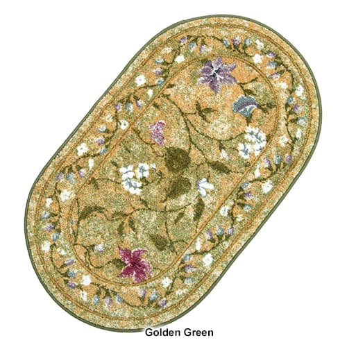 Floral & Vine Oval Accent Rug Boscov's