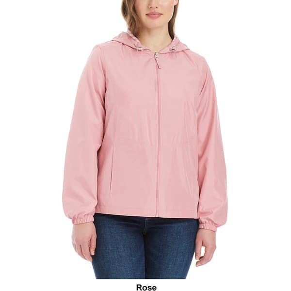 Petite d.e.t.a.i.l.s Windbreaker w/Stripe Hood Lining