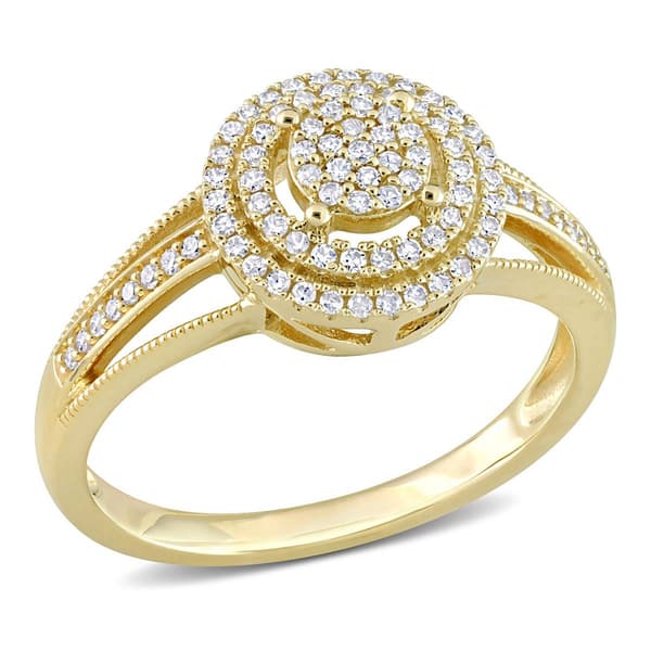 Sophia B 10kt. Gold 1/4ct. Diamond Cluster Halo Engagement Ring