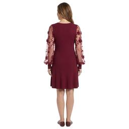 Womens BB Dakota Long Sleeve Floral Sweater Dress