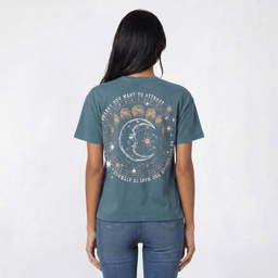 Juniors Attitude Not Included Moon Star Embroidered Tee