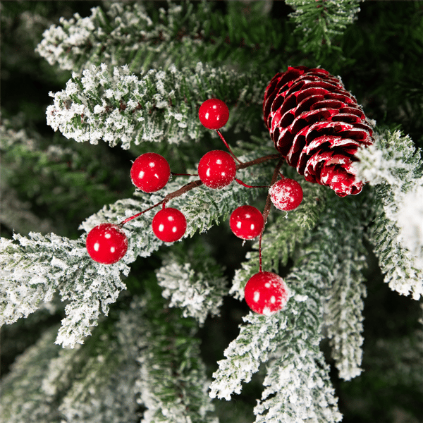 Northlight Real Touch™ 6.5ft. Flocked Grove Fir Christmas Tree