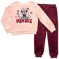 Girls (4-6x) Disney Minnie Mouse Plush Top & Joggers Set - image 2