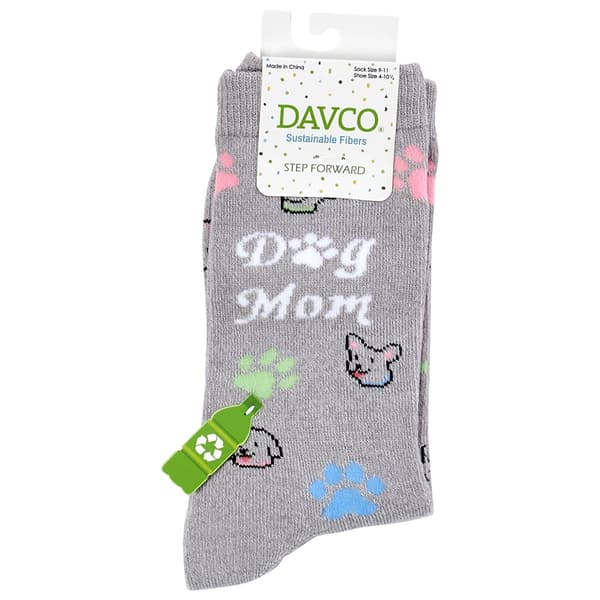 Womens Davco New Dog Mom Crew Socks