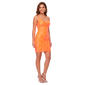 Juniors Crystal Doll Floral Sequin Notch Neck Sheath Dress - image 2