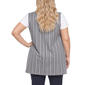 Plus Size NY Collection Double Knit Stripe Long Vest - image 2