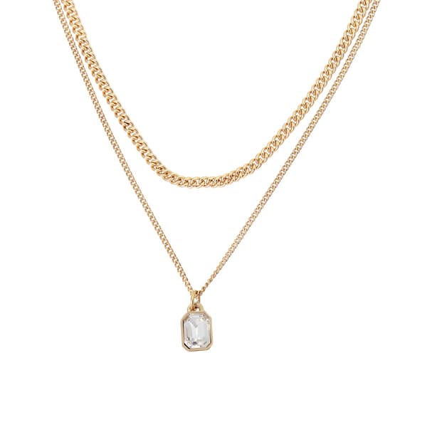Steve Madden Stone Layered Necklace