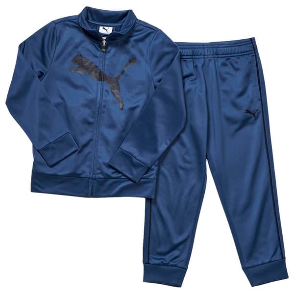 Boys &#40;4-7&#41; Puma&#40;R&#41; 2pc. Tricot Track Jacket & Jogger Set - Indigo - image 