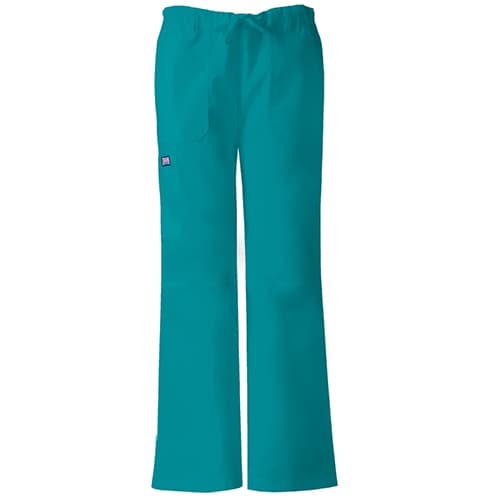 Womens Cherokee Utility Cargo Pants - Teal Blue - image 