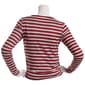 Juniors No Comment Long Sleeve Side Ruched Fleece Top - Stripe - image 3