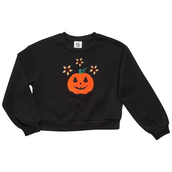 Girls (7-12) Jolie & Joy Long Sleeve Jack O Lantern Crew Top