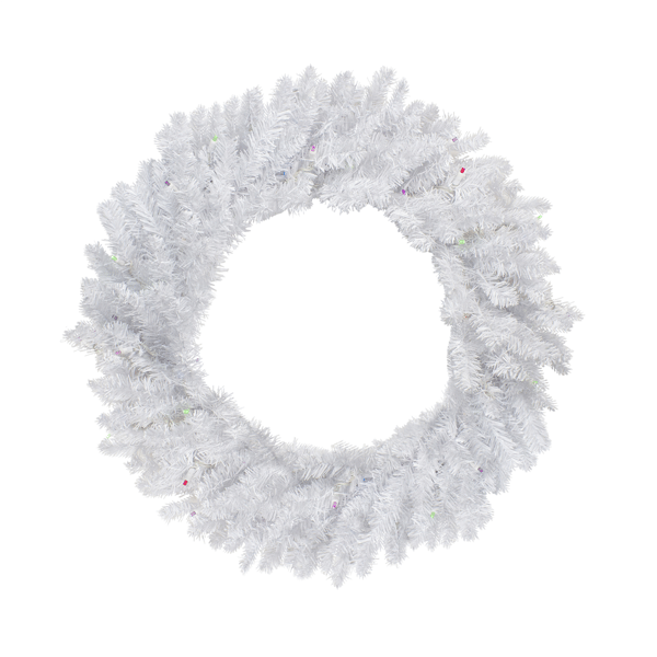 Northlight 30in. Multicolor LED Snow White Christmas Wreath