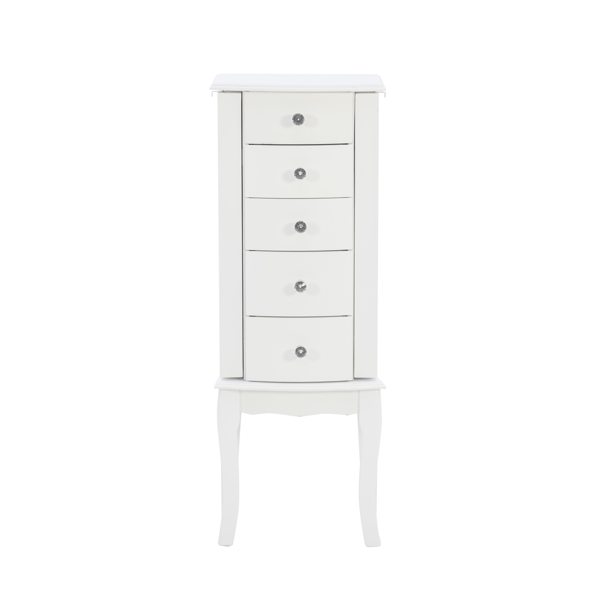 Linon Home Decor Jasmine White Jewelry Armoire
