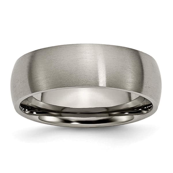 Mens Endless Affection&#40;tm&#41; Brushed Titanium 7mm Wedding Band - image 