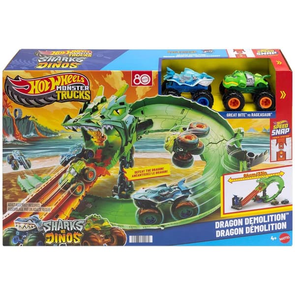 Hot Wheels&#174; Sharks vs Dinos Dragon Destruction