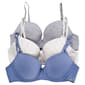 Womens Nautica 3Pk T-Shirt Bra - NT2935-3PKAU - image 1