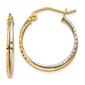 Gold Classics&#40;tm&#41; 14kt. Two-Tone 20x19mm Twist Hoop Earrings - image 1