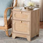 Baxton Studio Elsbeth Light Brown Wood 1-Drawer End Table - image 8