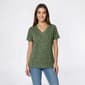 Womens Hasting & Smith Short Sleeve Floral V Neck Tee - image 1