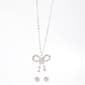 Rosa Rhinestones Bow Pendant and Earring Set - image 1