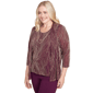 Womens Alfred Dunner Urban Legend Leaf Two In One Blouse - image 3