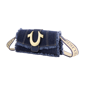 True Religion Frayed Denim Flap Bag With Logo Strap - image 3