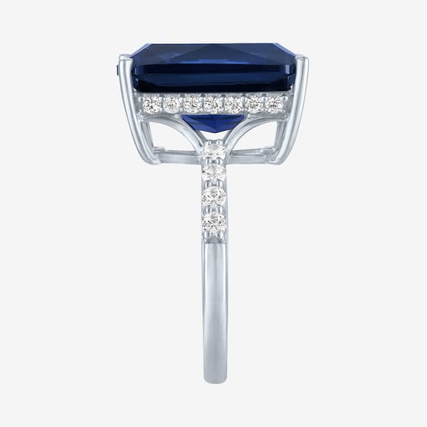 Gemstone Classics™ Lab Grown Sapphire Emerald Cut Cocktail Ring