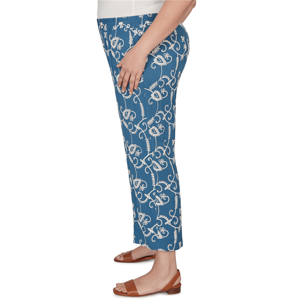 Plus Size Skye’s the Limit Summer Spice Embroidery Wide Leg Pants