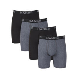 Hanes Premium Men's Stretch Comfort Soft Waistband Briefs 7pk -  Blue/Black/Gray L