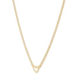 Gold Classics™ Open Heart Curb Chain Necklace