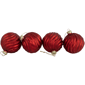 Northlight 4ct. Red Glittery Swirls Christmas Ornaments - image 3