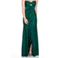 Juniors Emerald Sundae Sateen Strapless Ruffle Front A-Line Dress - image 3