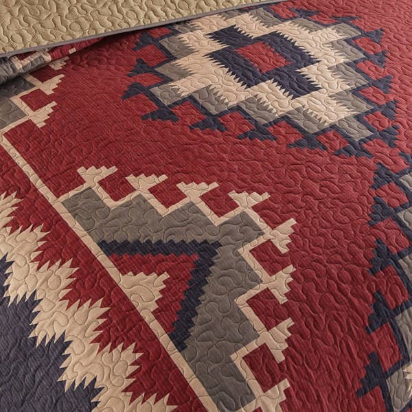 Donna Sharp 3pc. Mojave Red Reversible Quilt Set