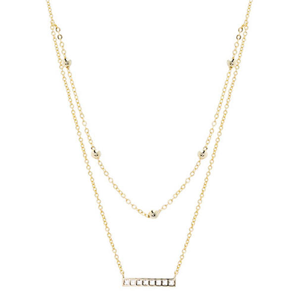 Fine Gold Plated & Cubic Zirconia Necklace - image 