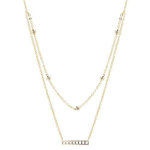 Fine Gold Plated & Cubic Zirconia Necklace - image 