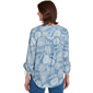 Petite Alfred Dunner Classics Split Neck Floral Tie Sleeve Blouse - image 2