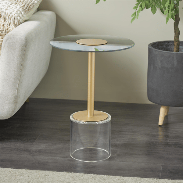 9th & Pike® Modern Clear Acrylic Plastic Accent Table