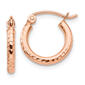 Gold Classics&#40;tm&#41; 14kt. Rose Gold 13mm Polished Hoop Earrings - image 1