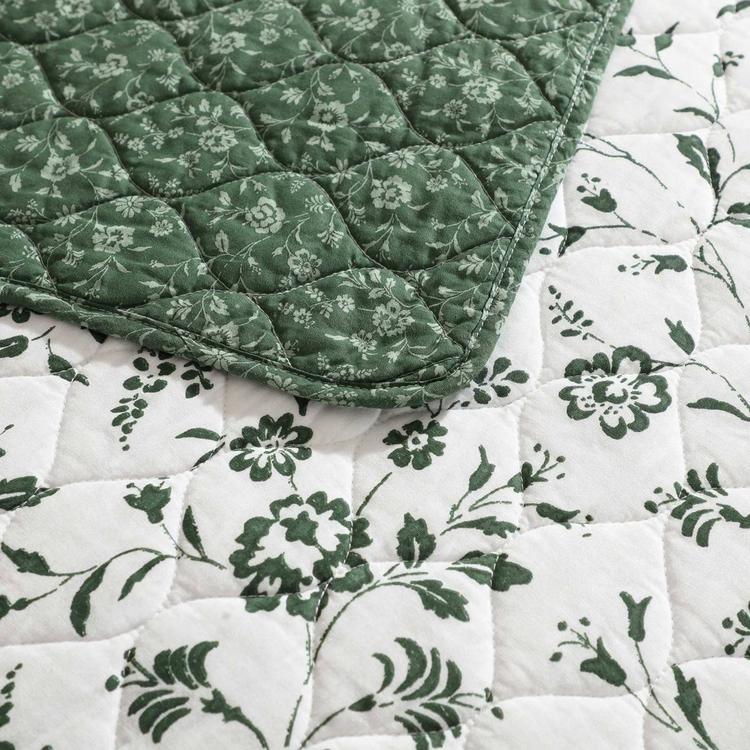 Laura Ashley Miranda Cotton Reversible Quilt Set