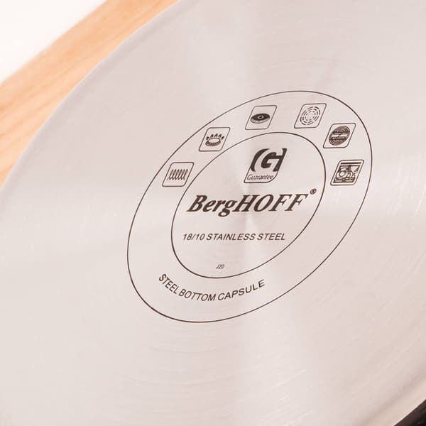BergHOFF Ouro Stainless Steel 10in. Deep Skillet w/ Lid