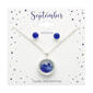 September Mini Birthstone Shaker Necklace & Earring Set - image 2