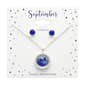 September Mini Birthstone Shaker Necklace & Earring Set - image 2