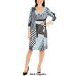 Womens NY Collection Tie Front Abstract Wrap Dress - image 3