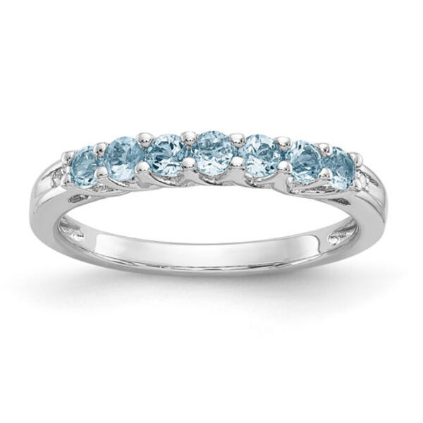 Gemstone Classics&#40;tm&#41; Sterling Silver & Aquamarine Ring - image 
