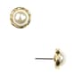 Anne Klein Gold-Tone Faux Pearl Stud Earrings - image 1