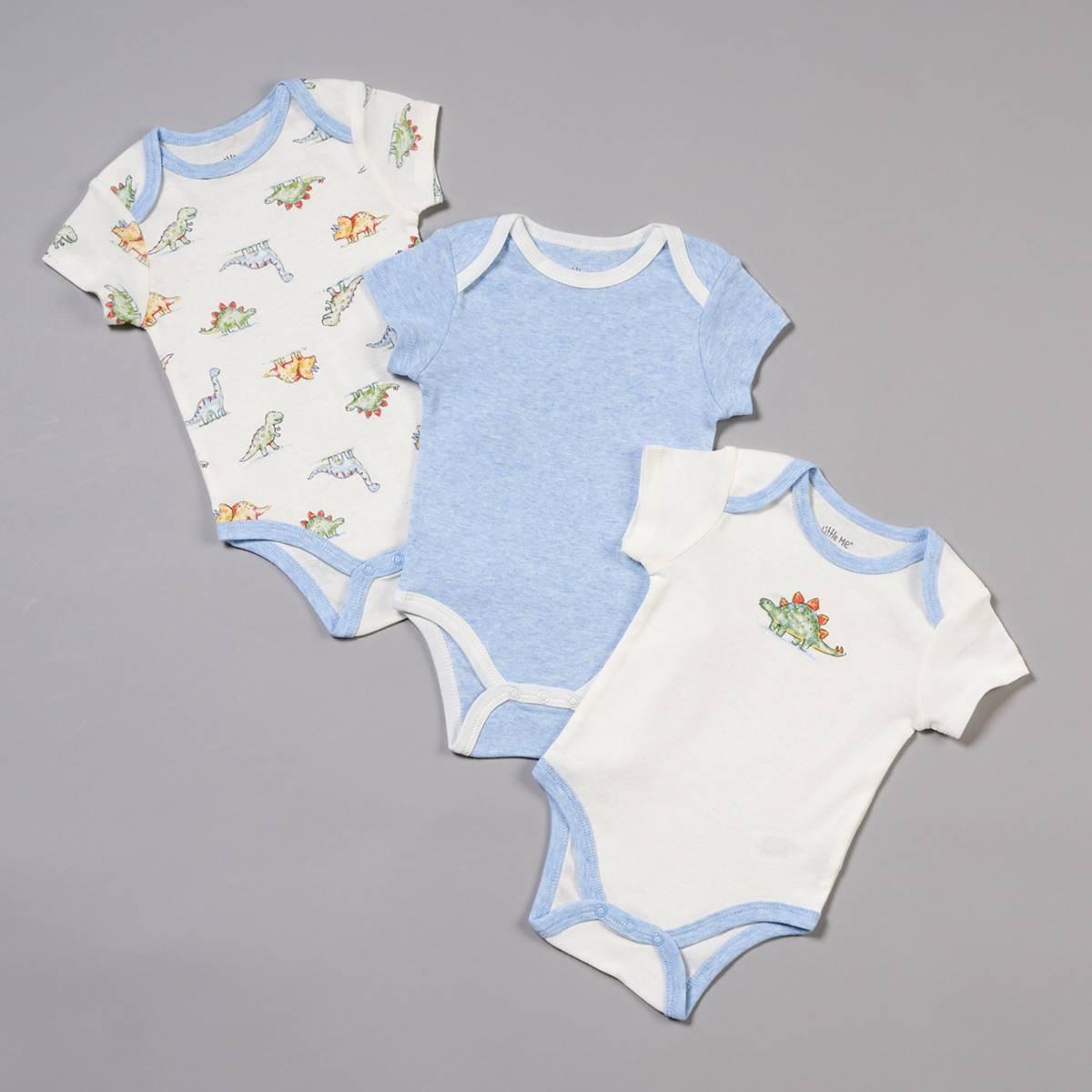 Baby Boy (NB-9M) Little Me 3pk. Dinomite Bodysuits