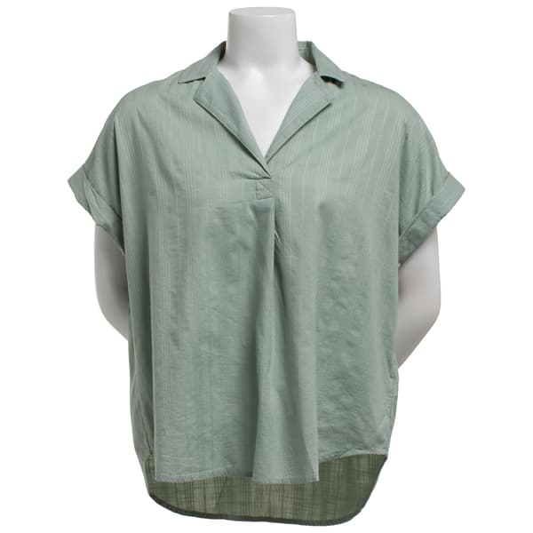 Womens beachlunchlounge Melody Short Sleeve Dobby Blouse - image 
