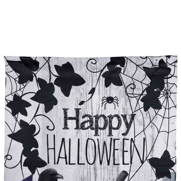 Northlight Pumpkins and Crow "Happy Halloween" Outdoor House Flag